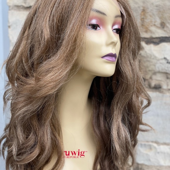 SALE Thick blonde mix sidepart swisslace wig waves main image 5